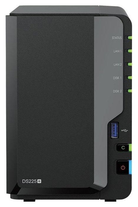 Synology DiskStation DS225+ 2 Bahías Negro