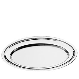 MEPRA Fuente Oval Italia de Acero Inoxidable, 60x41 cm