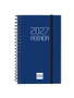 Finocam Agenda Anual 2027 Spiral Basic Opaque Azul