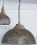 DKD Home Decor Lámpara de Techo de Metal y Madera Marrón/Gris