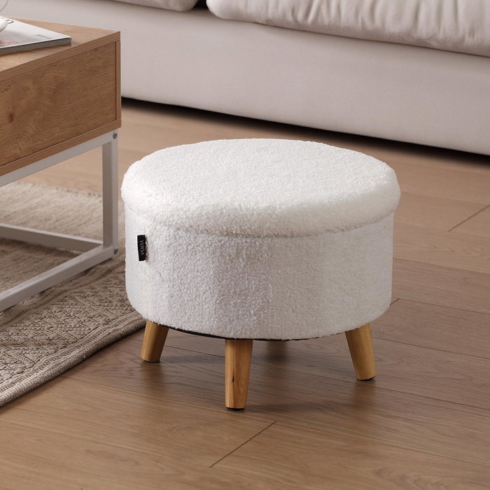 Reposapiés Versa 40 x 30 x 40 cm Blanco