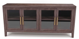 DKD Home Decor Buffet Mango y Mármol Travertino 180x40x85