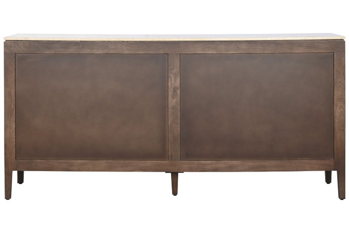 DKD Home Decor Buffet Mango y Mármol Travertino 180x40x85