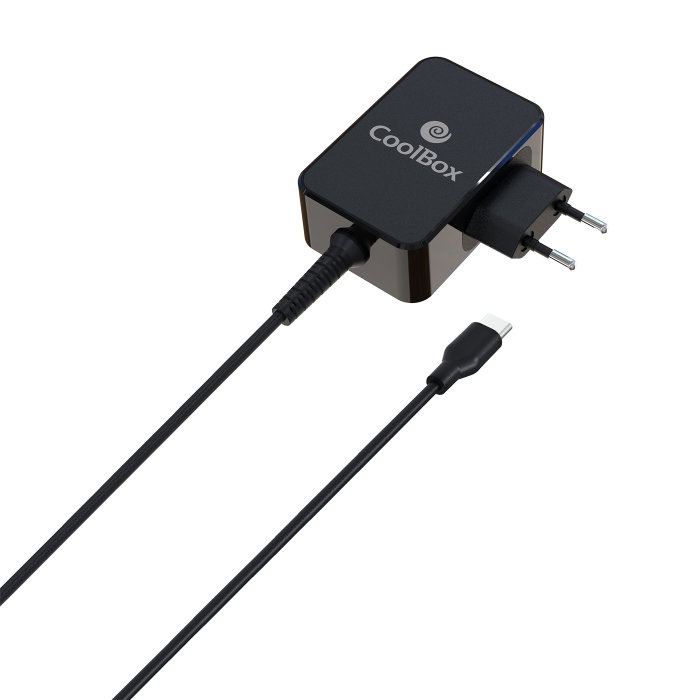 Coolbox Cargador GaN USB-C 65W COO-NB65-UC2 Negro