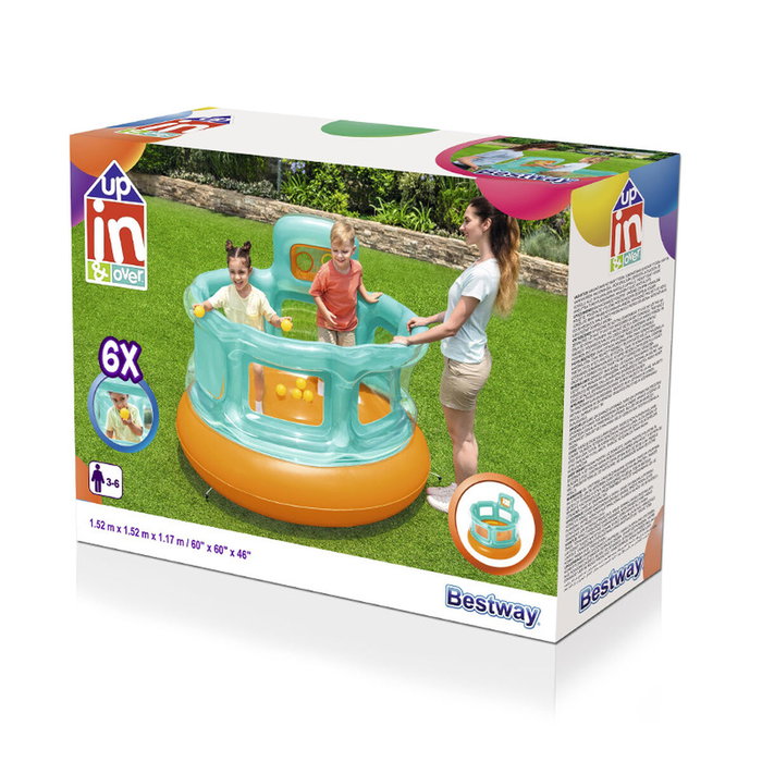 Bestway Saltador Hinchable Juegos con Bolas 152x152x117 cm +3 Años Interior y Jardin 52344 Bestway Saltador Hinchable Juegos con Bolas 152x152x117 cm +3 Años Interior y Jardin 52344