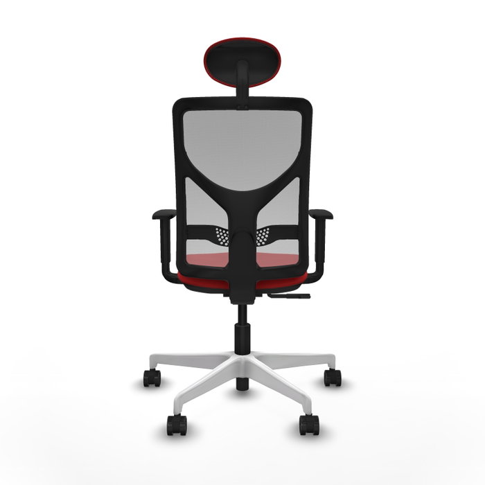 PIQUERAS Y CRESPO Silla de oficina Motilla con mecanismo Sincro, Rojo y Gris