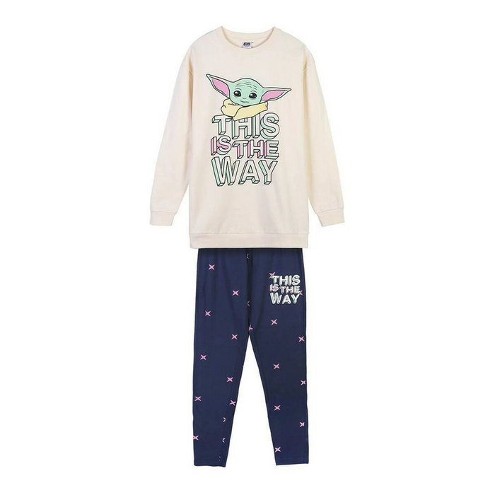 Cerdá Pijama Largo Cotton Brushed The Mandalorian Beige Talla XS Cerdá Pijama Largo Cotton Brushed The Mandalorian Beige Talla XS