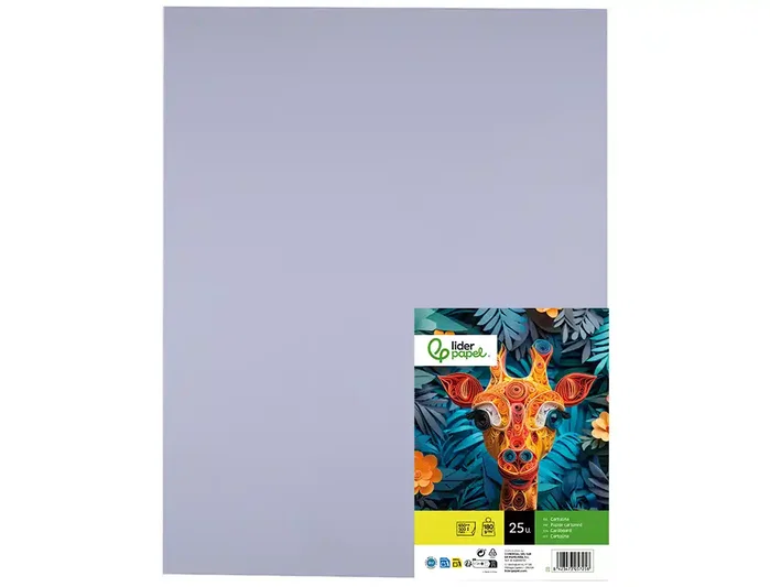 Liderpapel Cartulina Lila 50x65 cm 180g/m2 Paquete de 25 hojas Liderpapel Cartulina Lila 50x65 cm 180g/m2 Paquete de 25 hojas