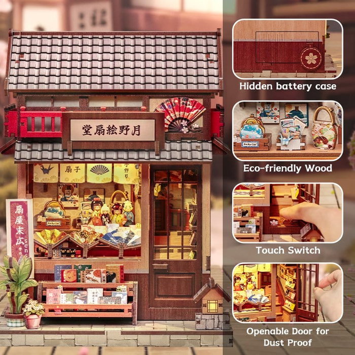 Maqueta Model Kit Miniature House Tsukino Eogi-dou 19 x 14 cm