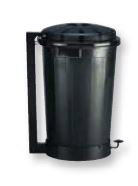 Oviplas Cubo de Basura, 90 Litros, Color Negro