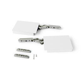 Emuca Compás para puertas elevables Altius Lift, Fuerza 4000-9000 (extra high=XH), Acero y plástico, Blanco