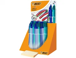 Bic Bolígrafo 4 Colores Smooth Retráctil Punta Media 1.0 mm Tinta Fluida Expositor 30 Unidades Colores Surtidos