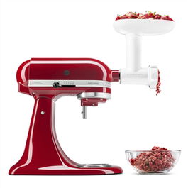 Kitchenaid 5KSMFGA Accesorio Picadora de Carne para Triturar Carne, Pescado, Verduras, Queso y Pan para Hamburguesas, Croquetas, Patés