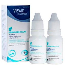 Visaid Bluefresh 2Udx15Ml Colirio Lubricante e Hidratante con Ácido Hialurónico y Arándano para Ojos Secos y Fatiga Ocular