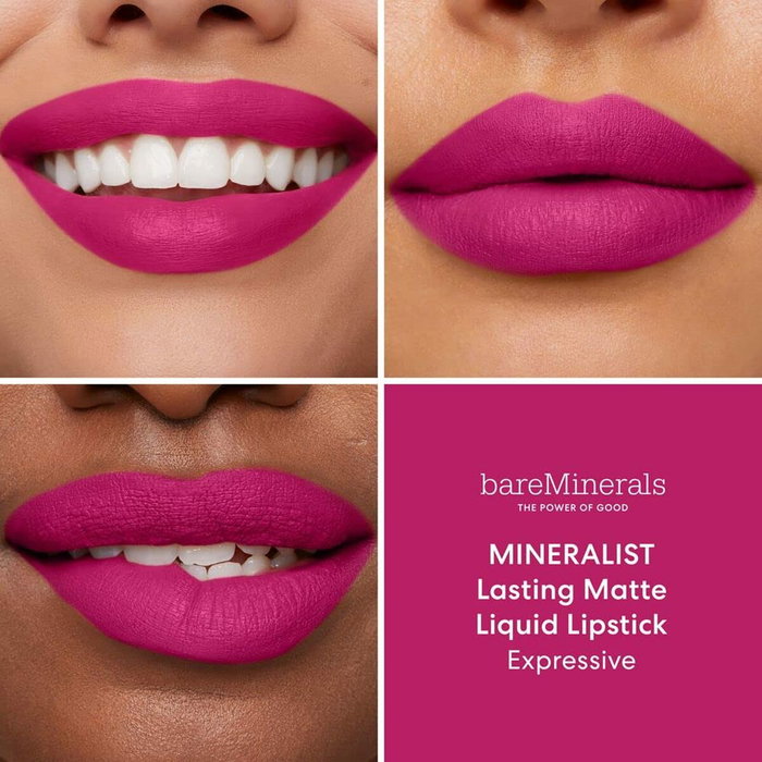 bareMinerals MINERALIST Comfort Matte #expressive Pintalabios Líquido 4ml | Acabado Aterciopelado, Hidratante, Larga Duración, Vegano