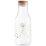 Day Botella con Tapón Corcho 900 ml Plástico y Silicona Decorada Flores