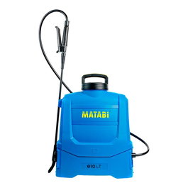 Matabi Pulverizador Eléctrico Mochila E10 lt, 10 Litros, Batería 12V, para Jardín y Huerto, Incluye Boquillas y Cargador