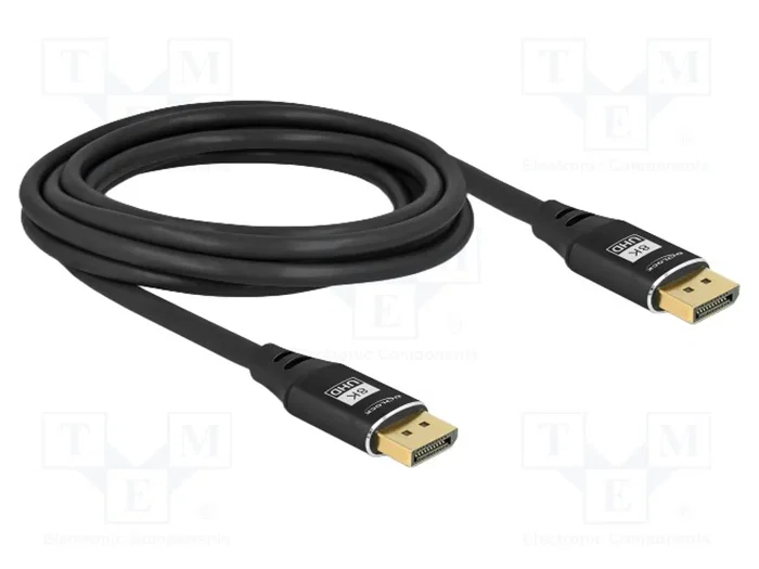 DeLOCK Cable DisplayPort 8K 60 Hz 3 m Negro Metal
