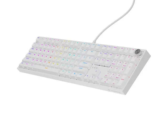Genesis Thor 404 Teclado Mecánico RGB Blanco Layout Polaco Outemu Peach Silent Hot-Swap
