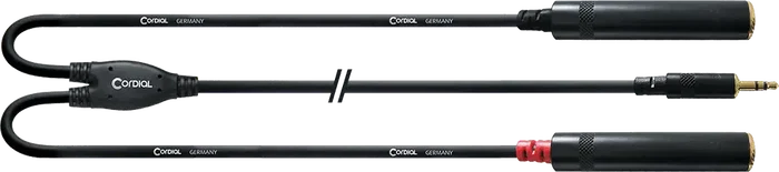 Cordial Cable Y Minijack Estéreo/2 Jacks Hembra 30 Cm