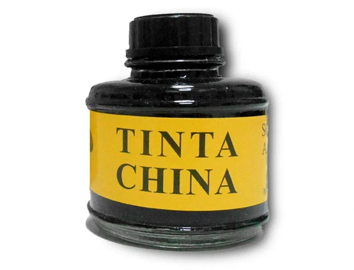 Artist Tinta China Negra Bote 60 ml Para Papel Y Cartón Totalmente Opaca