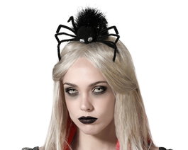 Accesorio Cabeza Araña Negra Voluminosa Halloween Disfraz Fiesta Temática