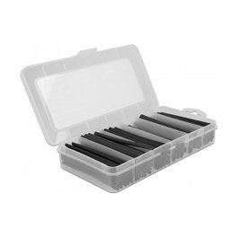 DeLOCK Caja de tubos termorretráctiles con adhesivo interior, 116 piezas, Negro