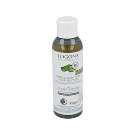 LOGONA Aceite Desmaquillante de Ojos Aloe Vera, Suave y Vegano, Oftalmológicamente Probado, Nutre Pestañas, 125ml