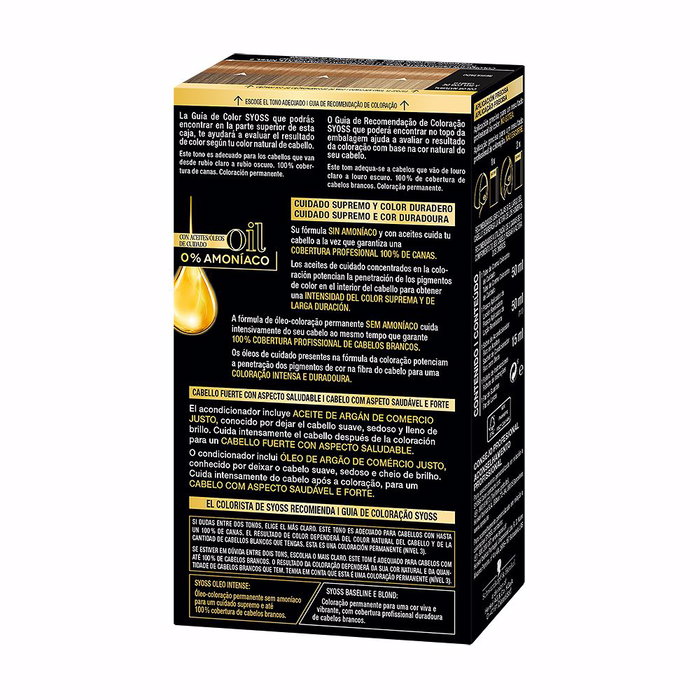Syoss Oleo Intense Tinte sin Amoniaco para el Cabello #8.86 Rubio Dorado - 5 Piezas, Cobertura de Canas, Coloración Intensa y Duradera con Aceites Nutritivos