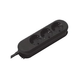 BACHMANN SMART 3xCEE7/3, Enchufe Industrial Schuko 3 Polos, Negro