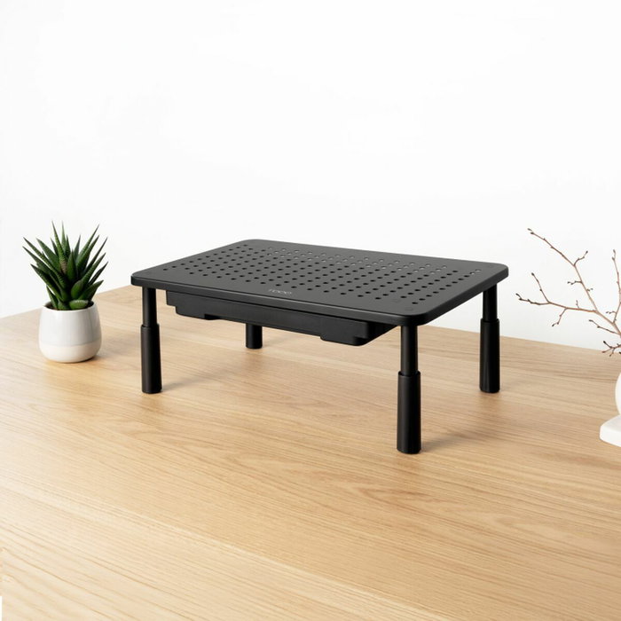 Tooq Soporte Elevador TQMR087 con Cajón, Negro