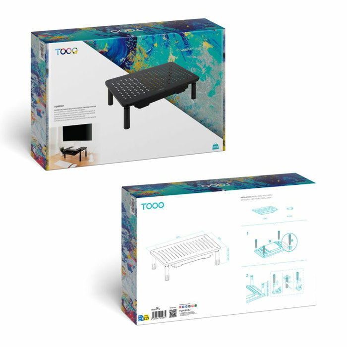 Tooq Soporte Elevador TQMR087 con Cajón, Negro