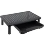 TooQ Soporte Monitor TQMR087 Elevador Multiusos Portátil Cajón Negro hasta 20kg Ergonómico