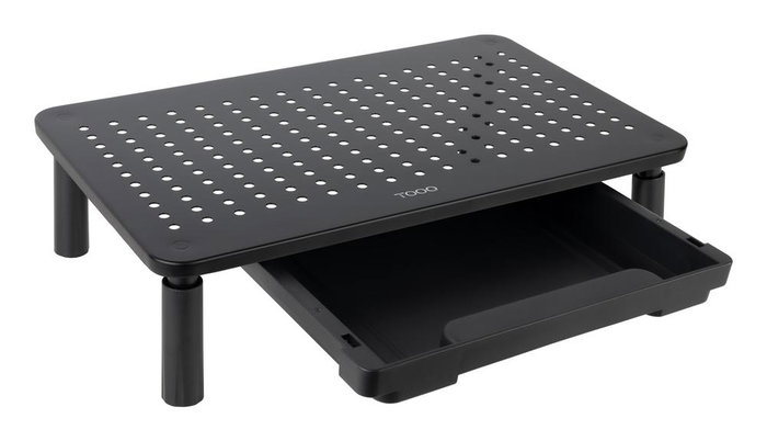 Tooq TQMR087 Soporte Elevador para Monitor Negro con Cajón Organizador Ajustable Ergonómico Tooq TQMR087 Soporte Elevador para Monitor Negro con Cajón Organizador Ajustable Ergonómico
