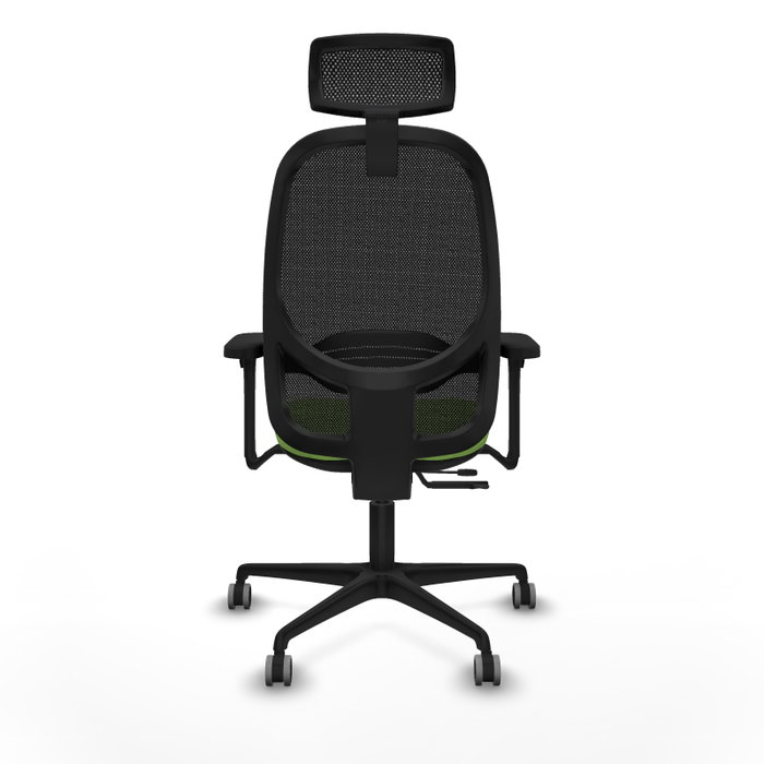 PIQUERAS Y CRESPO Silla de oficina Cilanco con mecanismo Sincro/Traslack, Pistacho y Negro