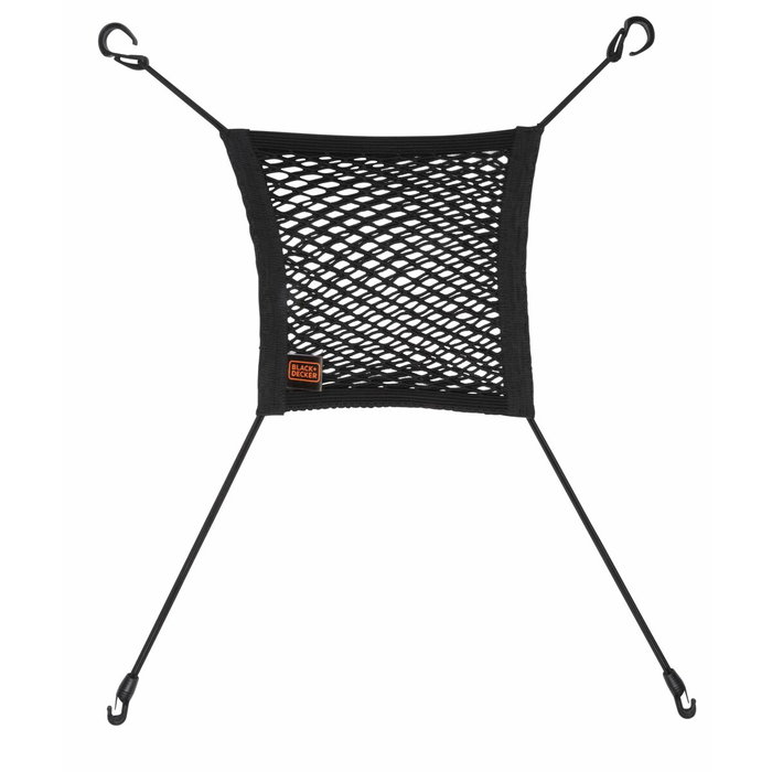 Black+Decker Red de almacenamiento entre asientos Negro