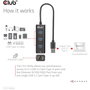 CLUB-3D Hub USB 3.2 Gen1 Tipo-A con 3 Puertos USB-A y Gigabit Ethernet, Negro