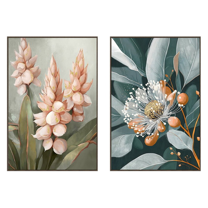 DKD Home Decor Cuadro Lienzo Floral Surtido de 2 Piezas 83x123 cm DKD Home Decor Cuadro Lienzo Floral Surtido de 2 Piezas 83x123 cm