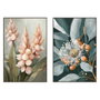 DKD Home Decor Cuadro Lienzo Floral Surtido de 2 Piezas 83x123 cm