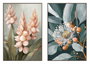 DKD Home Decor Cuadro Lienzo Floral Surtido de 2 Piezas 83x123 cm