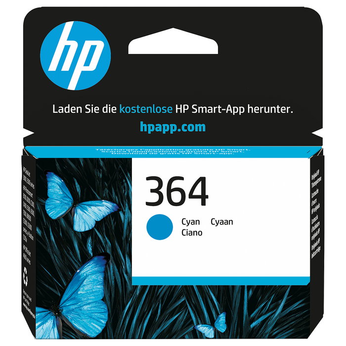 HP Cartucho de tinta 364 cian CB318EE HP Cartucho de tinta 364 cian CB318EE