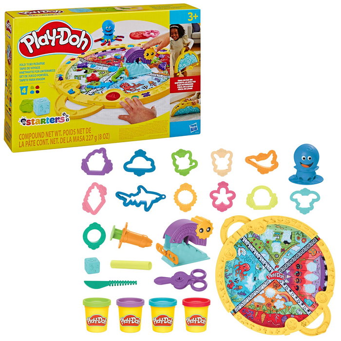 Play-Doh Set De Juego Portátil F9143 Hasbro con 19 Accesorios y Alfombra de Juego Play-Doh Set De Juego Portátil F9143 Hasbro con 19 Accesorios y Alfombra de Juego