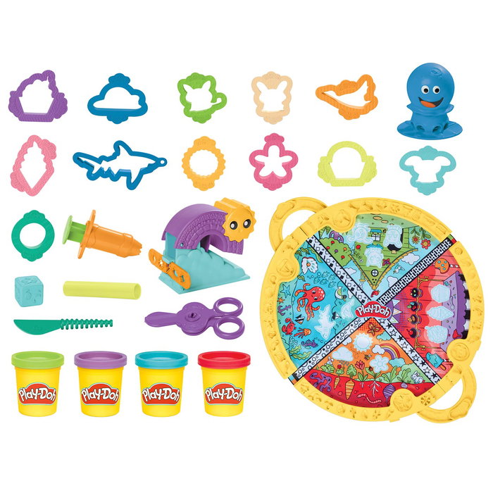 Play-Doh Set De Juego Portátil F9143 Hasbro con 19 Accesorios y Alfombra de Juego Play-Doh Set De Juego Portátil F9143 Hasbro con 19 Accesorios y Alfombra de Juego