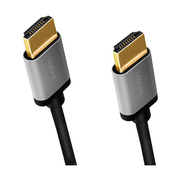 LogiLink Cable HDMI 4K/60 Hz 1 m Negro/Gris A/M a A/M