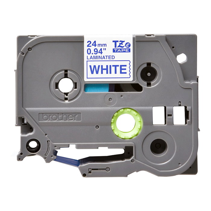 Brother TZe-253 Cinta Laminada 24mm Azul sobre Blanco Brother TZe-253 Cinta Laminada 24mm Azul sobre Blanco