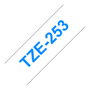 Brother TZe-253 Cinta Laminada 24mm Azul sobre Blanco