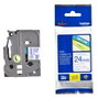 Brother TZe-253 Cinta Laminada 24mm Azul sobre Blanco