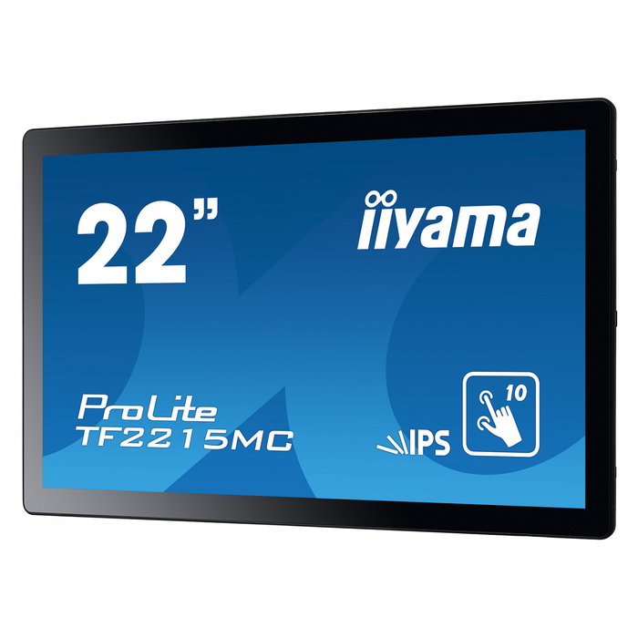 Iiyama ProLite TF2215MC-B2 54.6 cm (21.5") Monitor Táctil Full HD 1920x1080 IPS 16:9, Negro - 10 Puntos Táctiles, HDMI, DisplayPort, USB, Montaje VESA