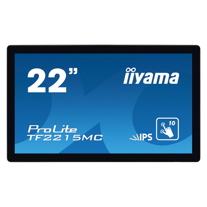 Iiyama ProLite TF2215MC-B2 54.6 cm (21.5") Monitor Táctil Full HD 1920x1080 IPS 16:9, Negro - 10 Puntos Táctiles, HDMI, DisplayPort, USB, Montaje VESA