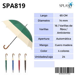 SPLASH BY AVANT Paraguas Splash SRA largo antiviento beige
